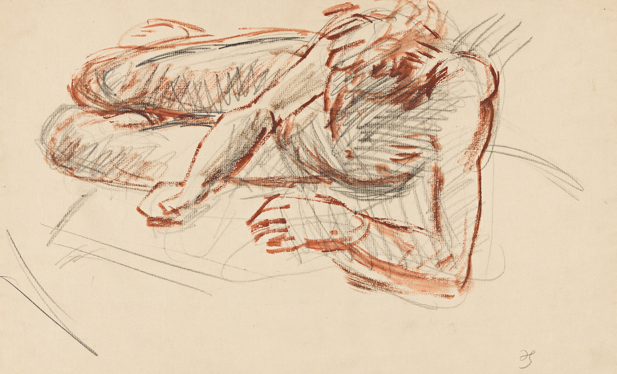 DUNCAN GRANT (1885-1978) Sketch of Paul Roche.